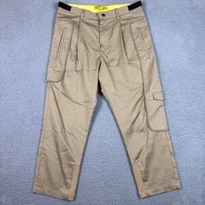 Descendant of Thieves‎ Mens Boxer Fit Pleated Khaki Tan Cargo Pants Size 31
